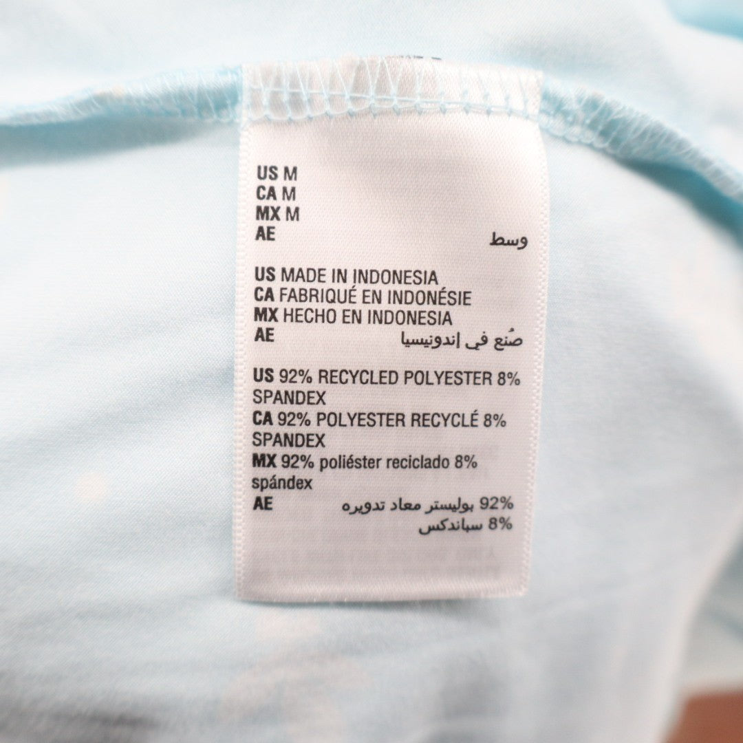 Charter Club Intimates Pajama Shirt Womens M Blue Floral Stretch Lapel Collar