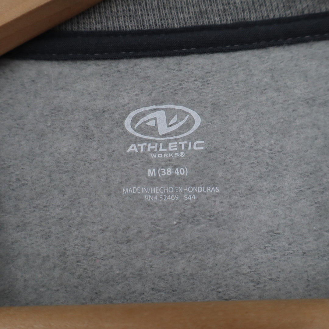 Athletic Works Mens Gray Crewneck Sweatshirt Medium M Fleece Pullover