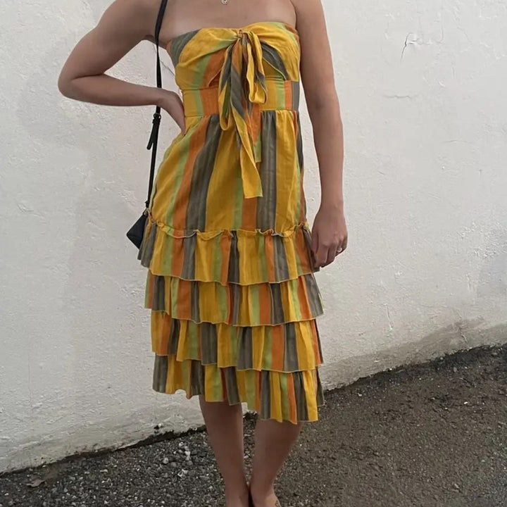 La Maison Talulah Strapless Imperial Midi Dress Size XS
