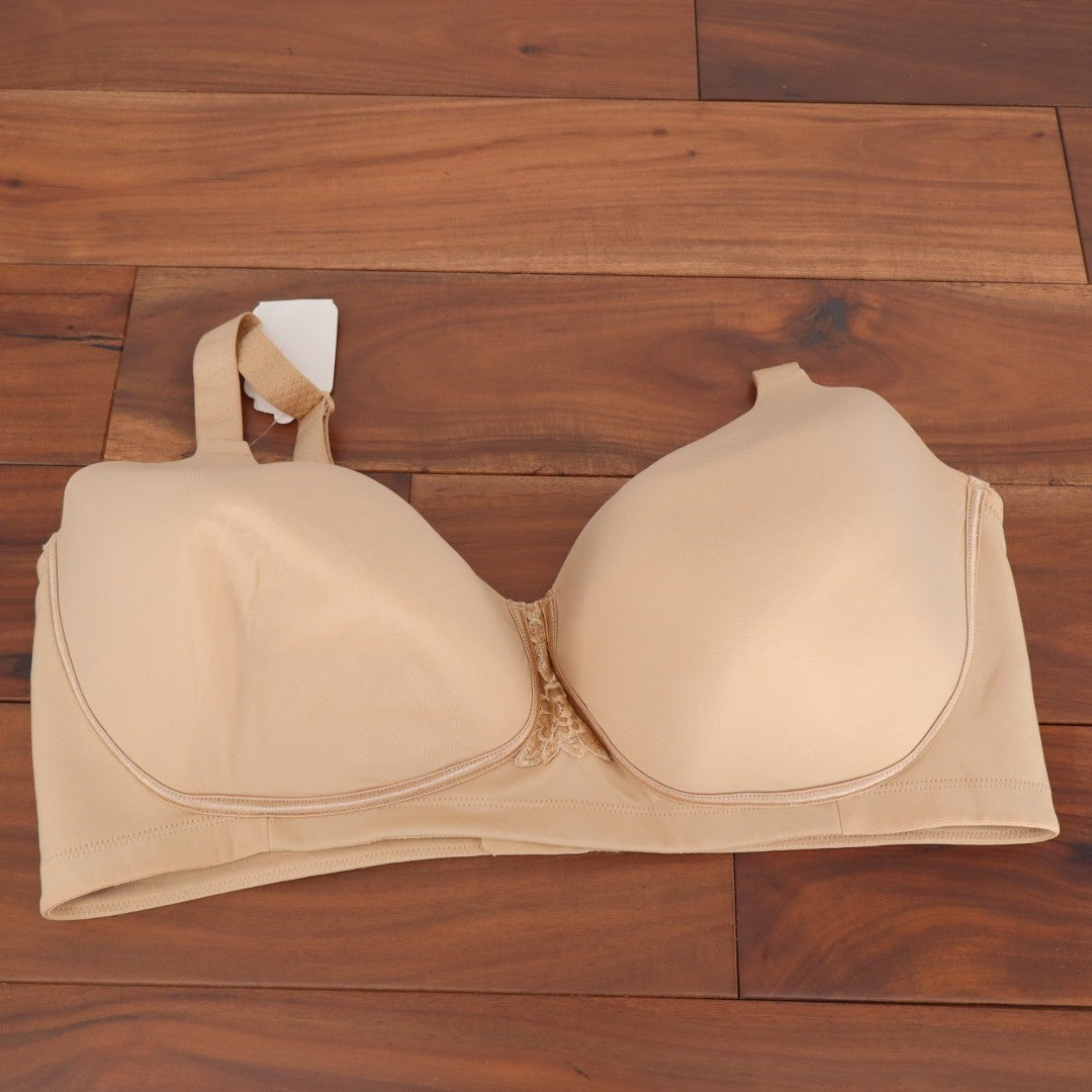 Vanity Fair Beauty Back Bra Women 42DDD Nude Stretch Full Figure Wirefree Padded