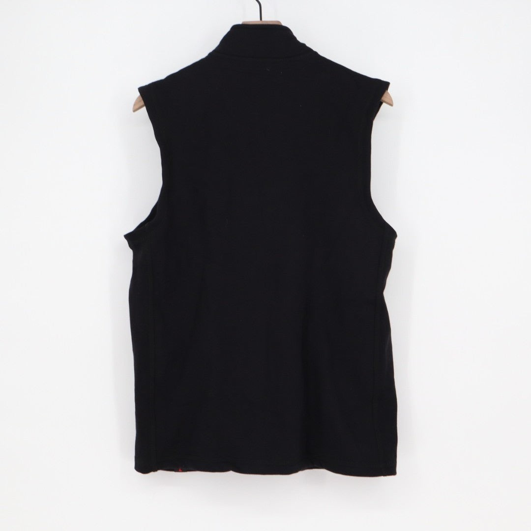 American Giant Midweight Vest Men's Medium Black Full Zip Cotton Fleece Lined