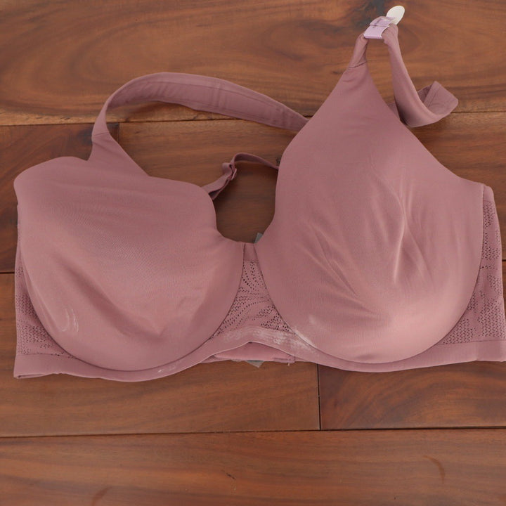 Bali One Smooth U Underwire Bra Dusty Rose Pink Lace DF4580 36D New with Marks