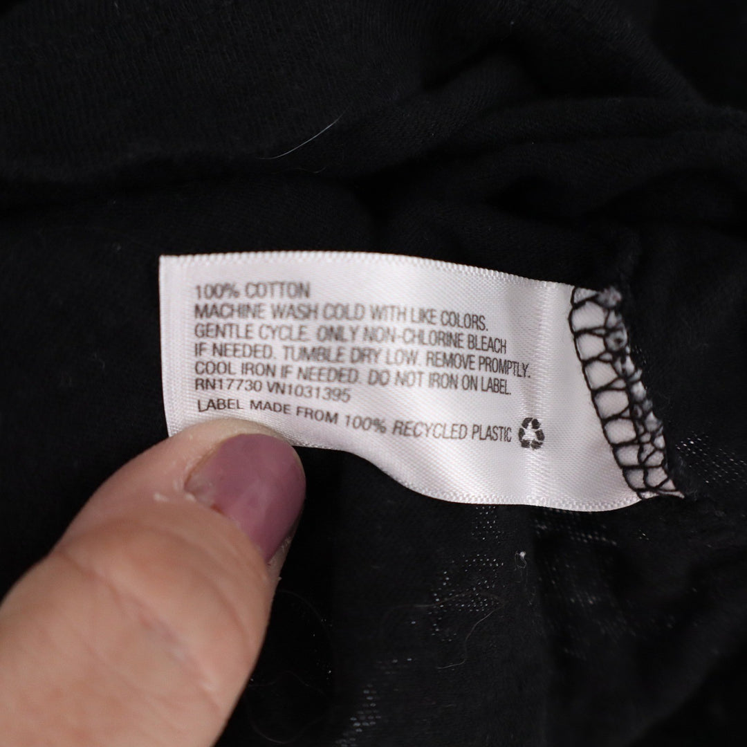 Universal Thread Monterey V-Neck Pocket Tee Black Cotton Short Sleeve Shirt L