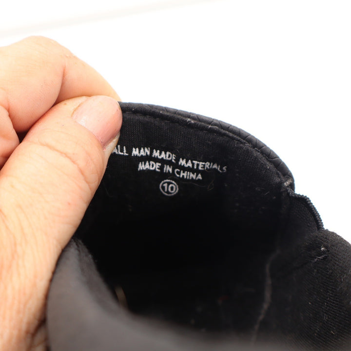 Soda Womens Black Snakeskin Textured Slip On Sneakers Platform Shoes Size 10