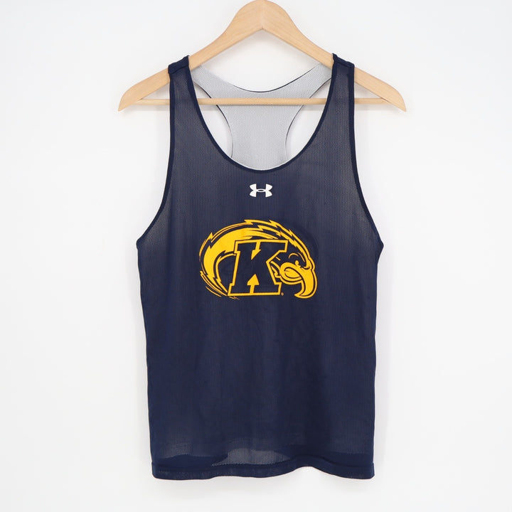 Kent State Golden Flashes Tank Top Mens Navy Under Armour Racerback Round Neck