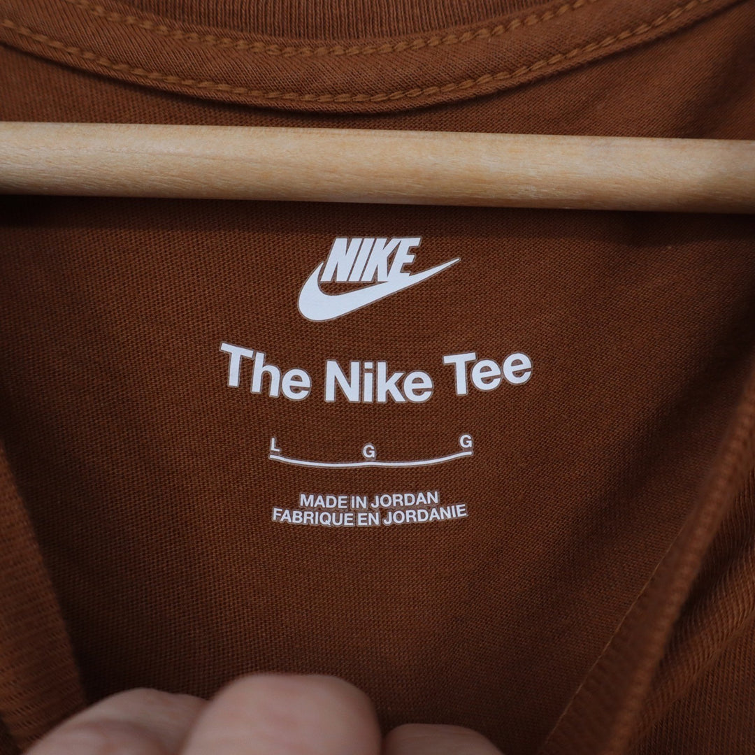 Nike Mens The Nike Tee Short Sleeve Cotton T-Shirt Brown Large