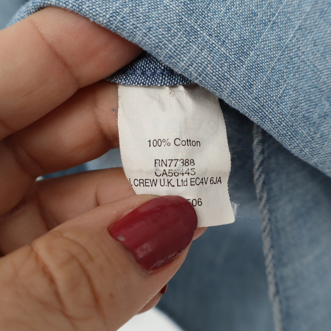 J.Crew Button-Down Womens S The Perfect Shirt Light Blue Chambray Cotton