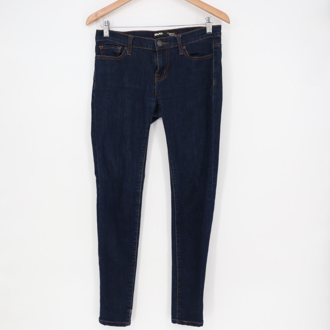 BDG Cigarette Jeans Womens 27x30 Blue Denim Cotton Stretch Dark Wash Mid Rise