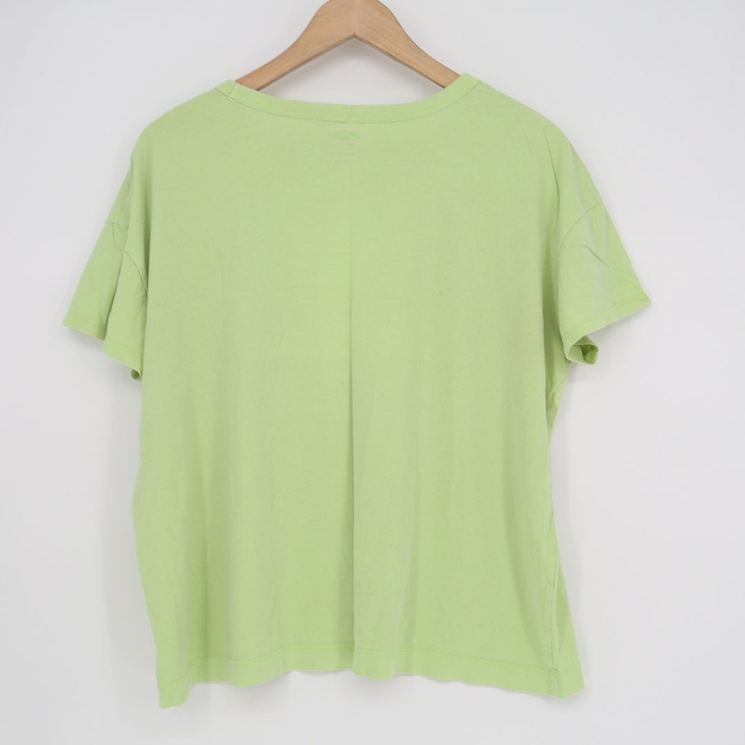Old Navy The Easy Tee Lime Green All The Jingle Ladies Graphic T-Shirt Large