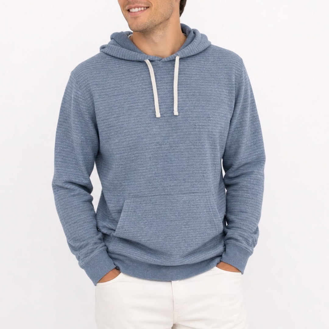 Sonoma Goods For Life Mens XXL Tall Navy Blue Textured Ribbed Pullover Hoodie