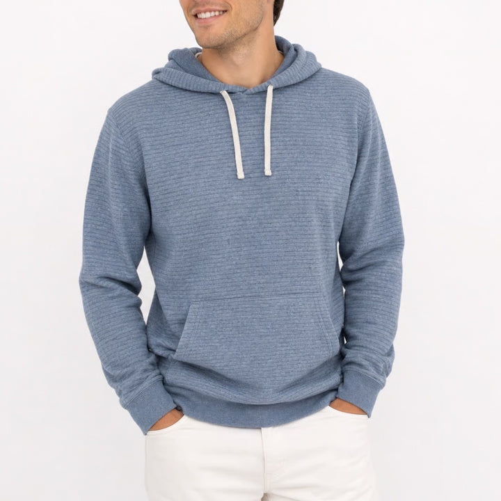 Sonoma Goods For Life Mens XXL Tall Navy Blue Textured Ribbed Pullover Hoodie