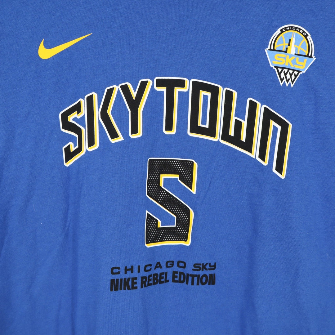 Nike Chicago Sky Angel Reese Skytown Rebel Edition Youth T-Shirt Blue L 14/16