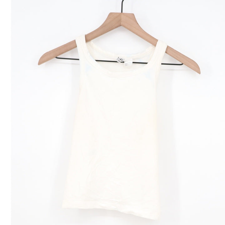 HM Divided Womens Cream Racerback Tank Top Size M Basic Cotton Stretch