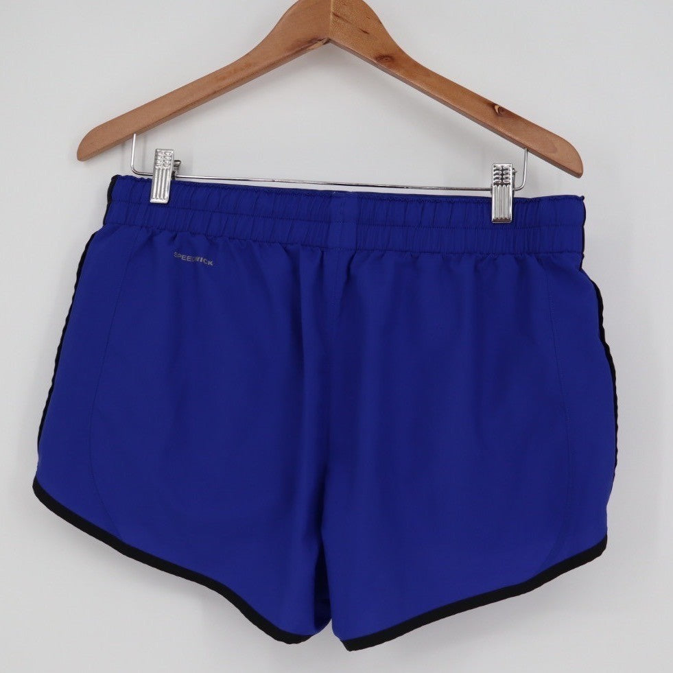 Reebok Blue Athletic Shorts Women's Size L Running Gym Workout Performance