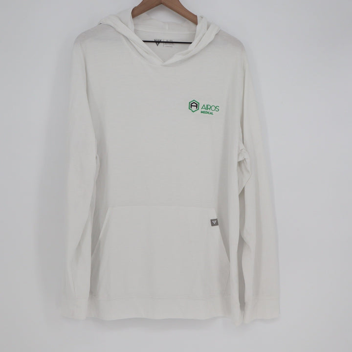 Levelwear Mens XL White AIROS Medical Logo Lightweight Hoodie