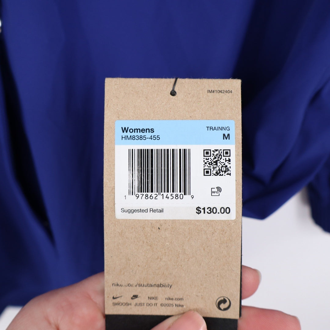 Nike 24.7 Dri-FIT Womens Royal Blue Training Snap Button Shirt Size M