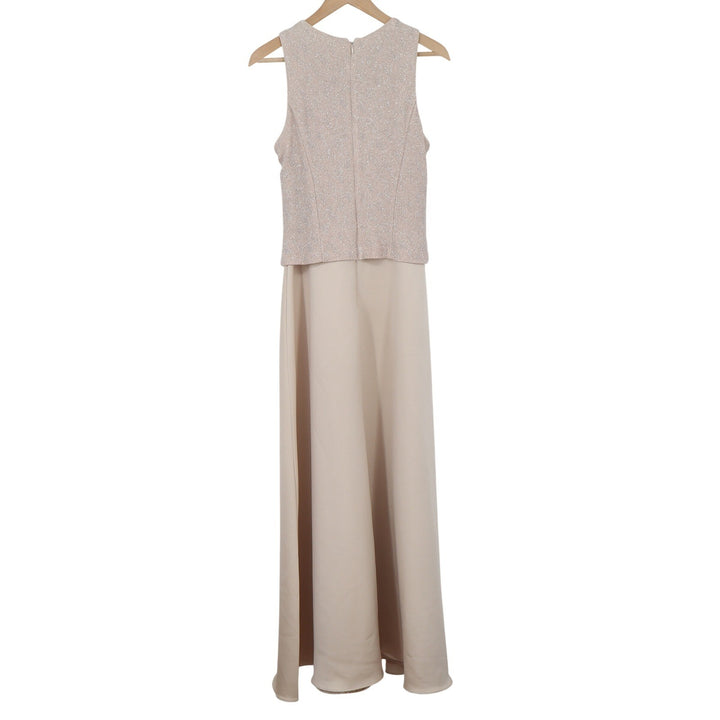 Patra Maxi Dress Womens 12 Formal Gown Champagne Glitter Satin Sleeveless Fair