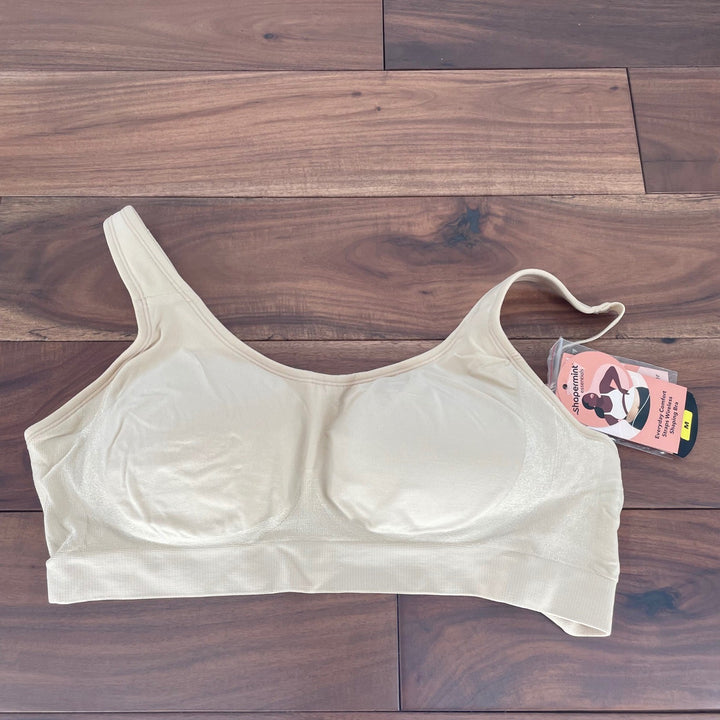 Shapermint Essentials Everyday Comfort Straps Wireless Shaping Bra M Chai