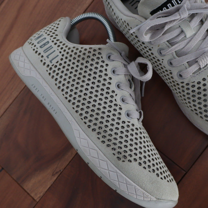 NOBULL Trainers Grey Perforated Athletic Shoes Women's Size 8.5