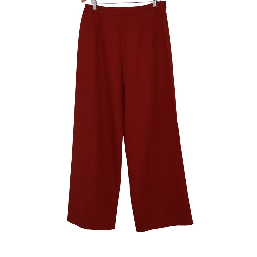 SHEIN Burgundy Red Wide Leg High Waisted Trousers Pants Size XL US 12