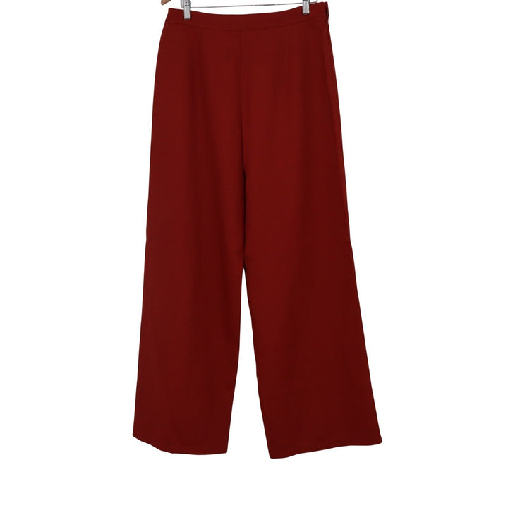 SHEIN Burgundy Red Wide Leg High Waisted Trousers Pants Size XL US 12