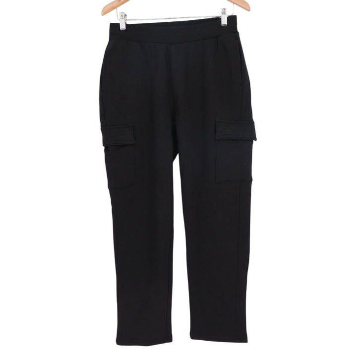 American Giant Cargo Sweatpants Womens M Black Cotton Straight Leg Elastic Waist