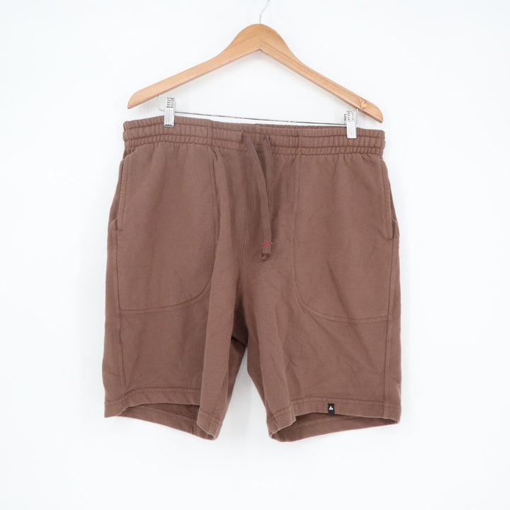 American Giant Sweatshorts Mens Large Brown Cotton Fleece Logo Drawstring Waist