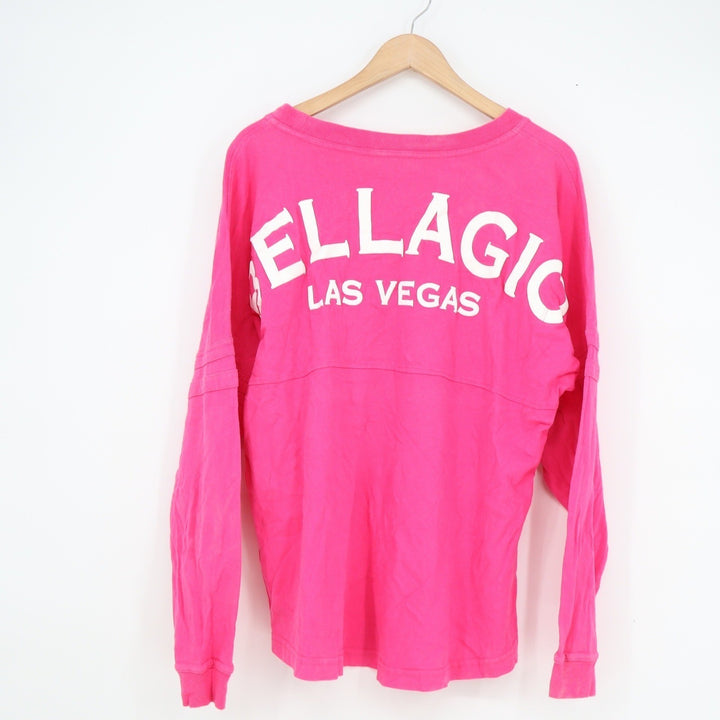 Boxercraft Bellagio Las Vegas Spirit Jersey Pink Long Sleeve Graphic Shirt M