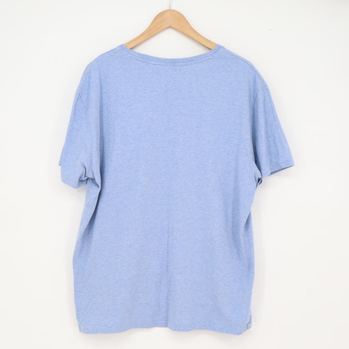 Polo Ralph Lauren T-Shirt Mens XL Crew Neck Light Blue Heathered Pony Excellent