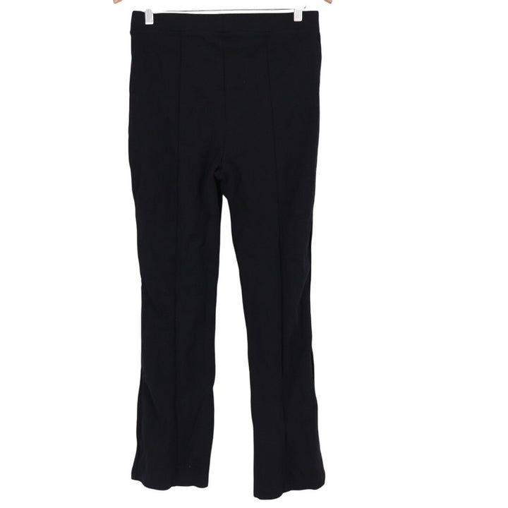 American Giant Pants Womens 12 Black Stretch High Rise Elastic Waist Flared Leg