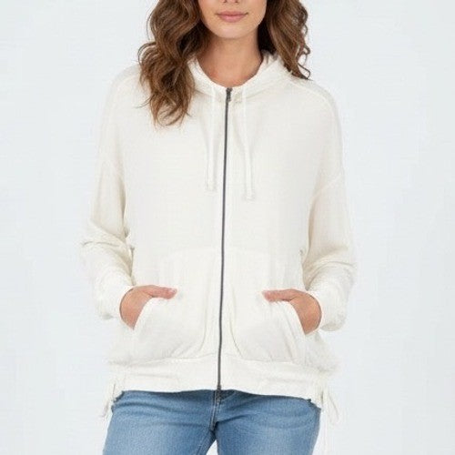 Free People Movement Jacket Womens XS White Knitted Full Zip Long Sleeve Outdoor