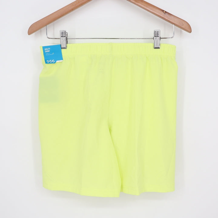 DSG Boys Agility Shorts Light Lime Neon Yellow Size L 14-16