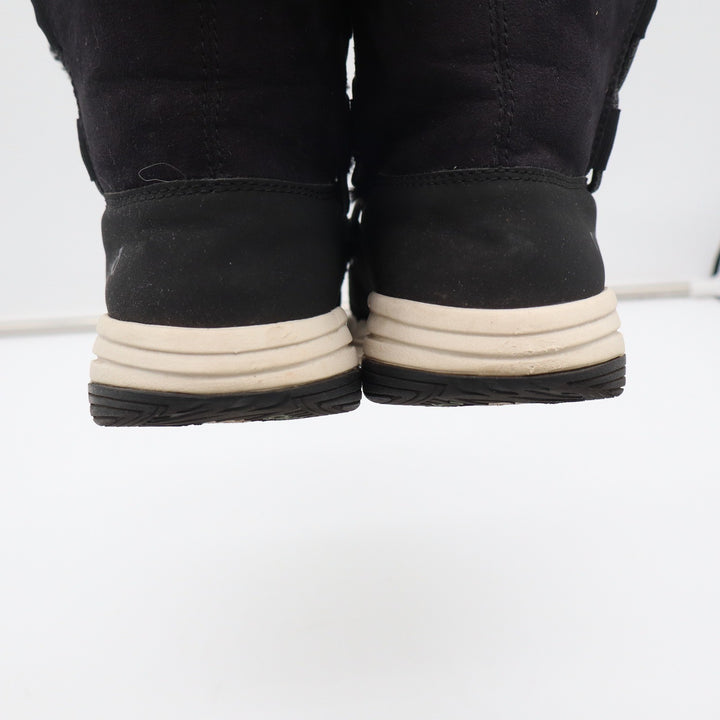 Ryka Aubonne Womens Black Faux Fur Lined Bungee Winter Snow Boots Size 8M
