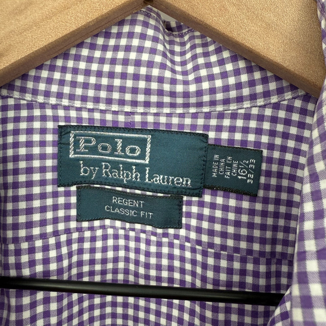Polo Ralph Lauren Dress Shirt Mens 16.5 Multi Check Regent Classic Fit Business