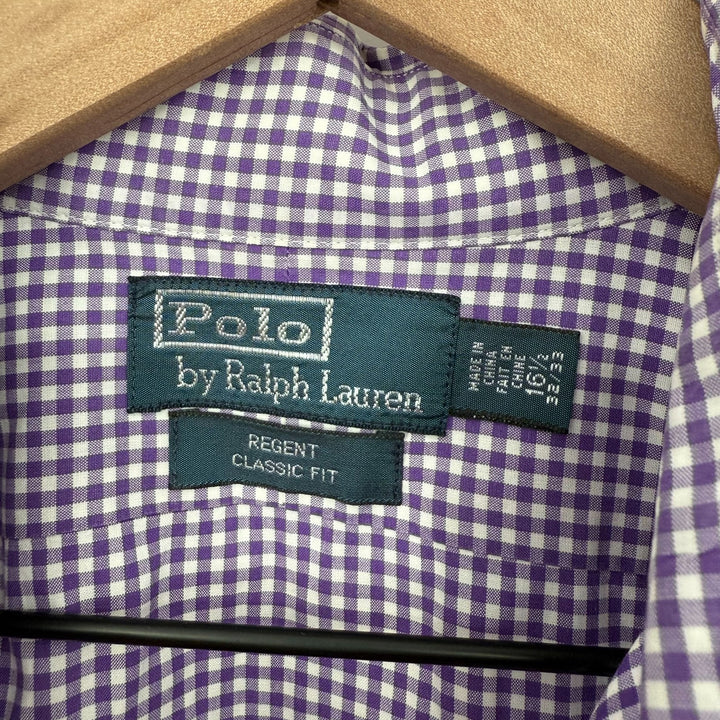 Polo Ralph Lauren Dress Shirt Mens 16.5 Multi Check Regent Classic Fit Business