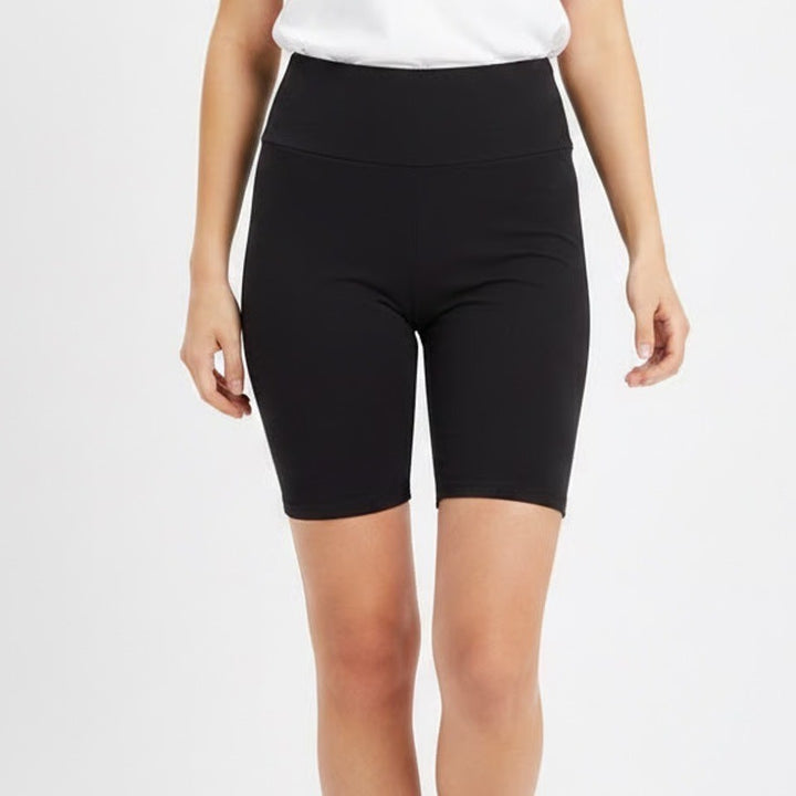 Full Tilt Athletic Shorts womens Medium Black Stretch Cotton High Waisted Yoga