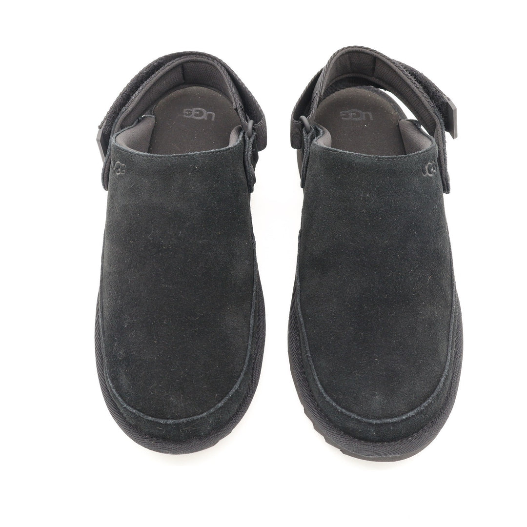 UGG Goldenstar Clog Black Suede Adjustable Strap Shoes Size 6