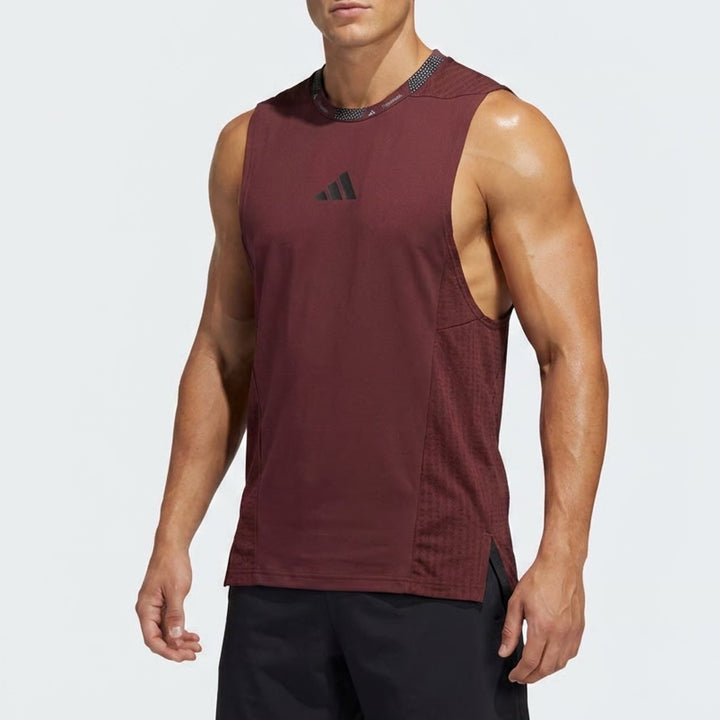 Adidas Mens D4T INT Tank Training Gym Top Aurora Ruby Size M