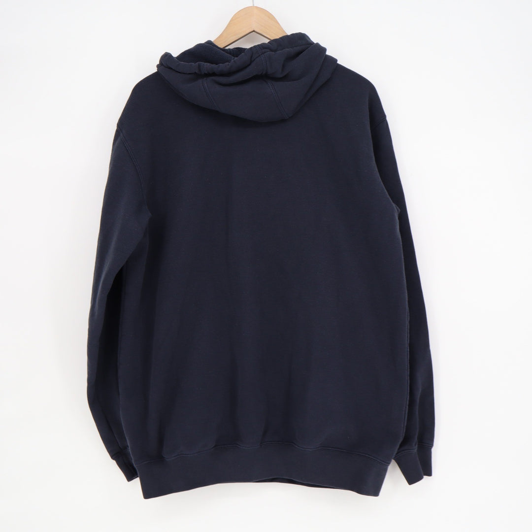 Carhartt Mens Loose Fit Graphic Sleeve Logo Hoodie Navy Blue Size M