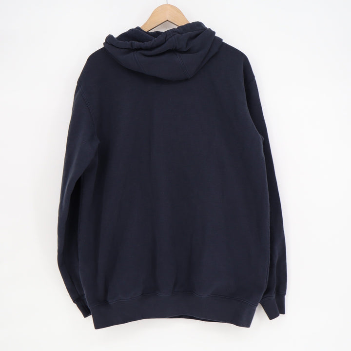 Carhartt Mens Loose Fit Graphic Sleeve Logo Hoodie Navy Blue Size M