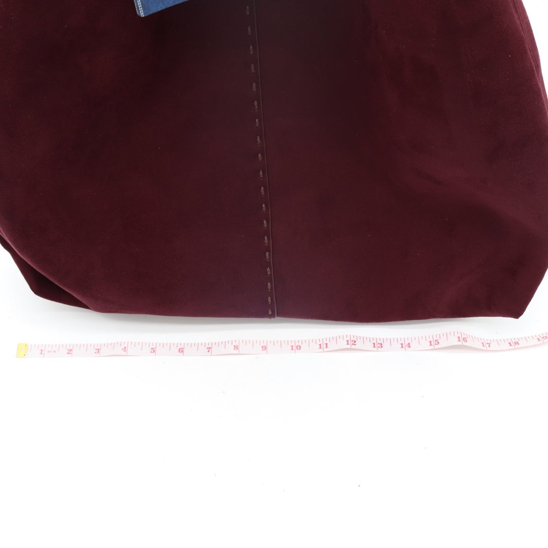 Wrangler Women Handbag Maroon Suede Inner Pocket Shoulder Strap Slouchy Hobo Bag