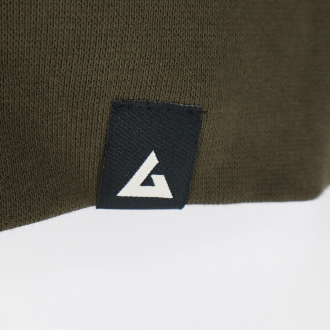 American Giant Diamond Stitch Classic Full Zip Hoodie Mens Small Olive Green
