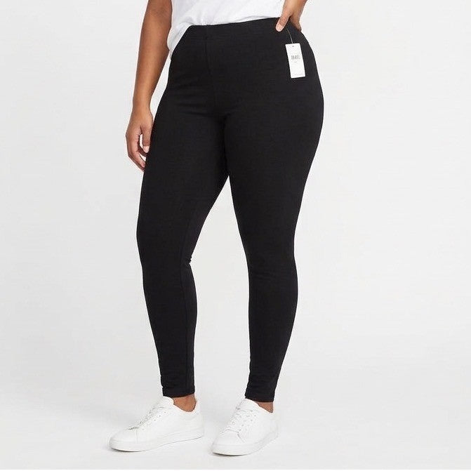 Gap Leggings Womens Medium Black Stretch Jersey Gym Wear Running Yoga Pull On