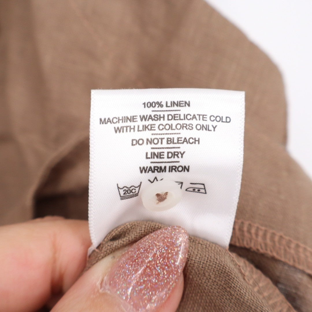 American Giant Tank Top Womens Small Brown Linen Round Neck Street Wear Outdoor