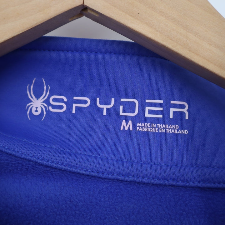 Spyder Sweatshirt Womens Medium Stretch Blue Fleece Quarter Zip Long Sleeve