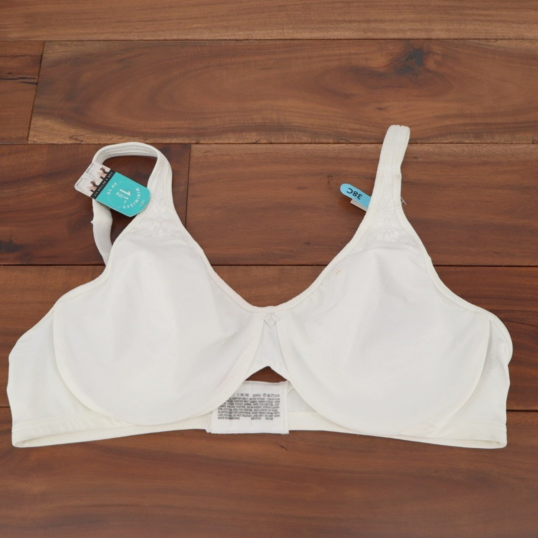 Bali Passion for Comfort Underwire Minimizer Bra Womens 38C White Full Coverage