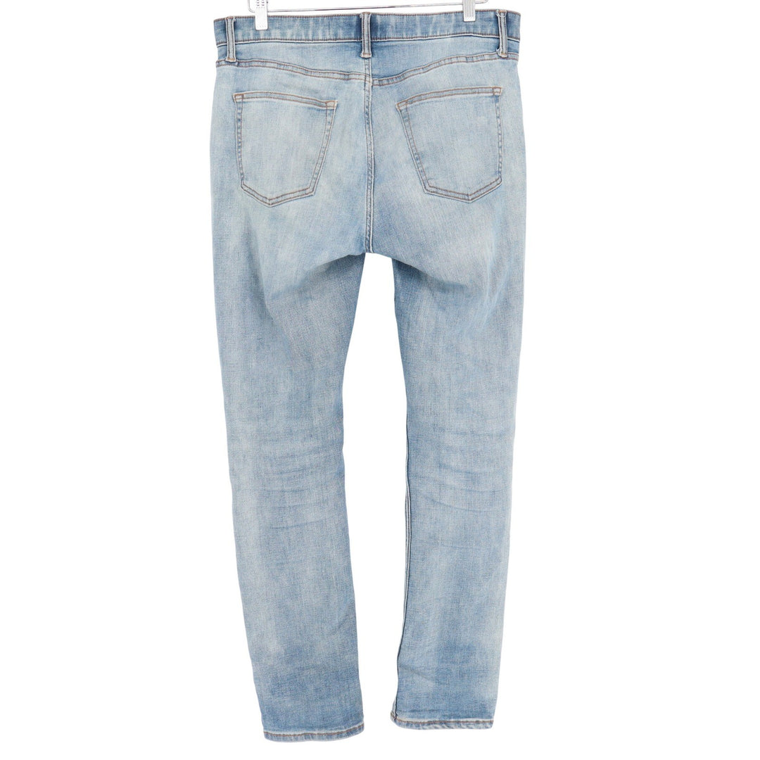 Old Navy 360 Degree Stretch Slim Jeans Mens 34x32 Light Wash Distressed Blue