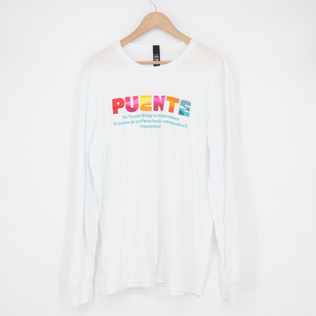District Perfect Tri Puente Graphic Long Sleeve Tee White Large