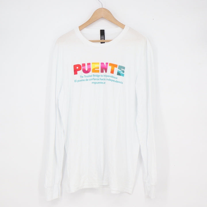 District Perfect Tri Puente Graphic Long Sleeve Tee White Large