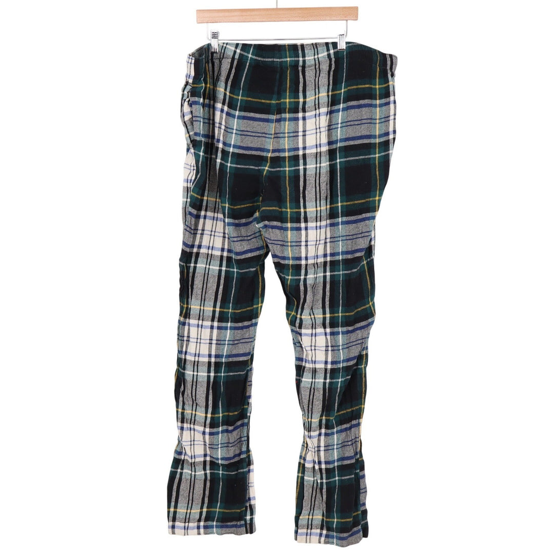 Old Navy Mens XXL Tall Plaid Pajama Pants Navy Green Cotton Flannel Loungewear